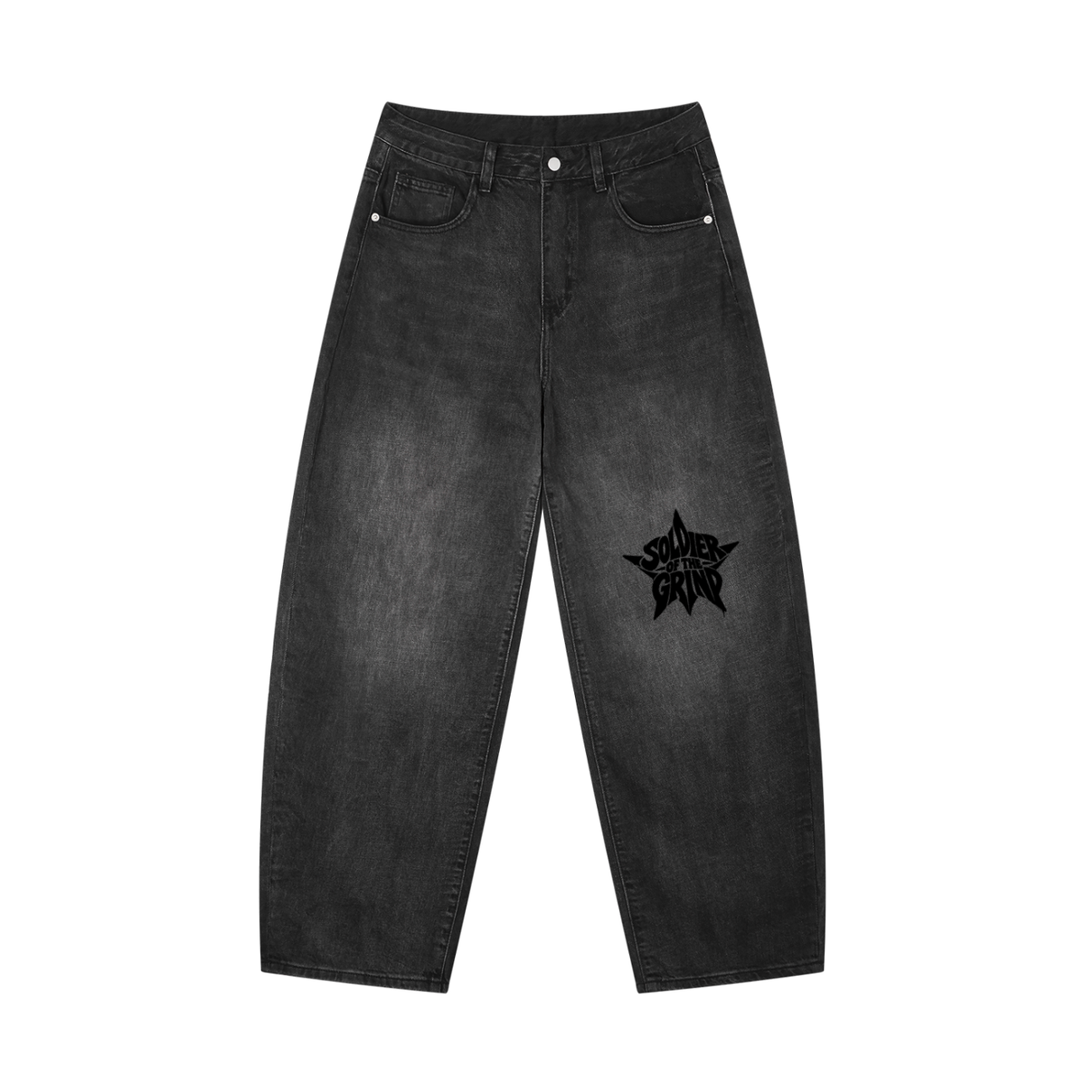 Sunfade Vintage Wash Barrel Leg Jeans