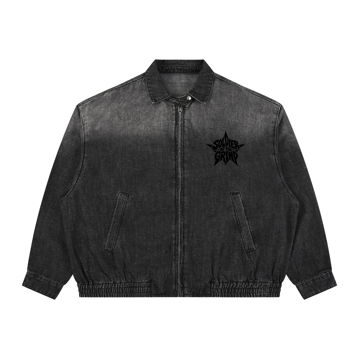 Sunfade Vintage Wash Full-Zip Denim Jacket