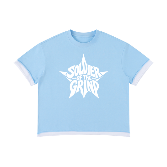 Unisex Boxy Color Block T-Shirt