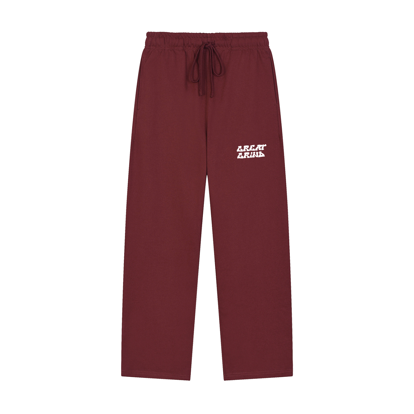 Solid Color Straight-Leg Sweatpants