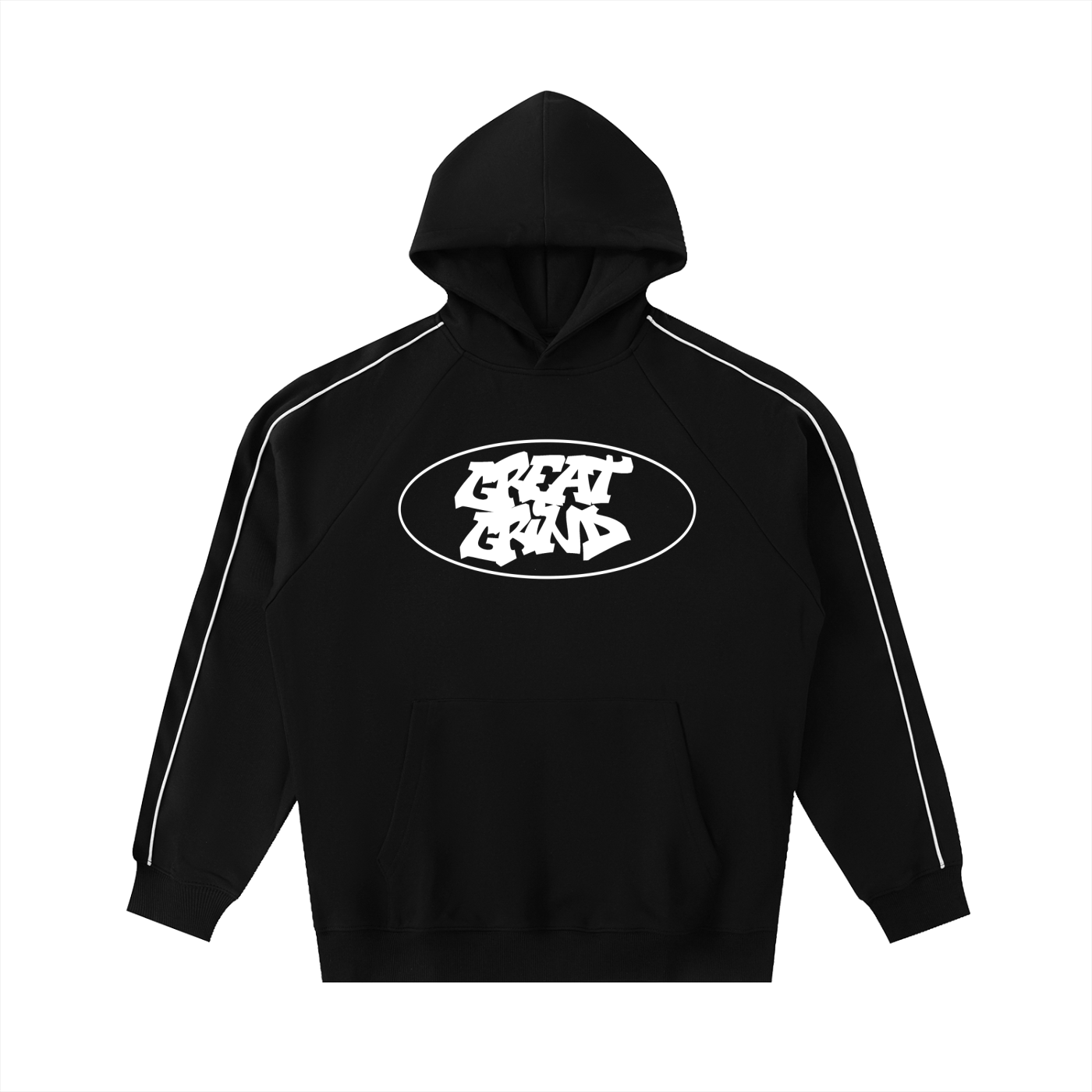 Contrast Piping Raglan Hoodie