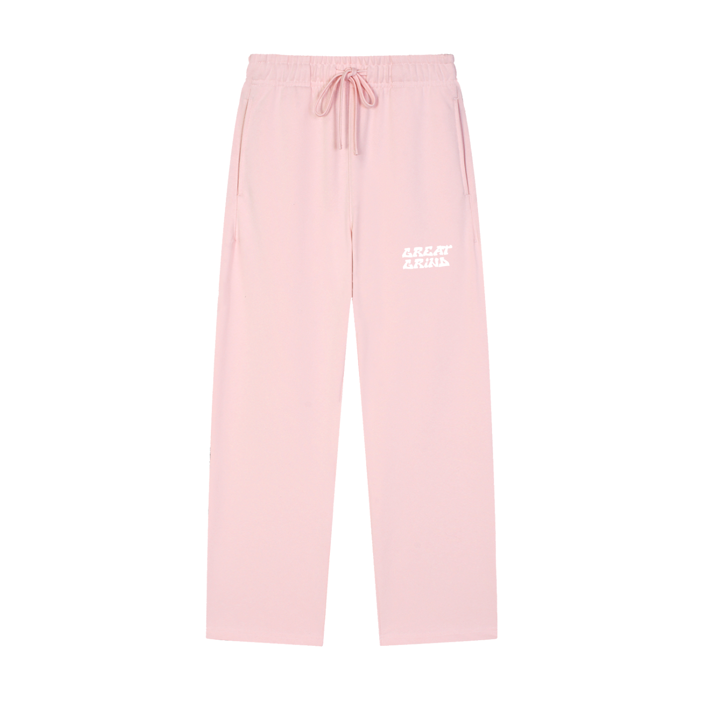 Solid Color Straight-Leg Sweatpants