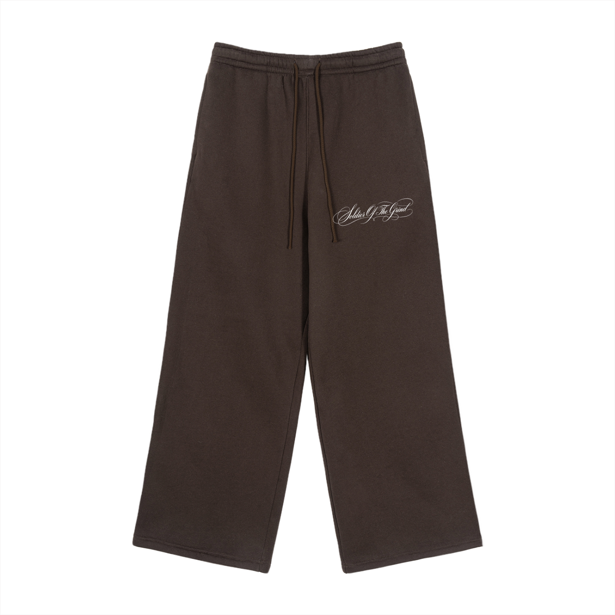 Fleece Drawstring Straight-Leg Sweatpants