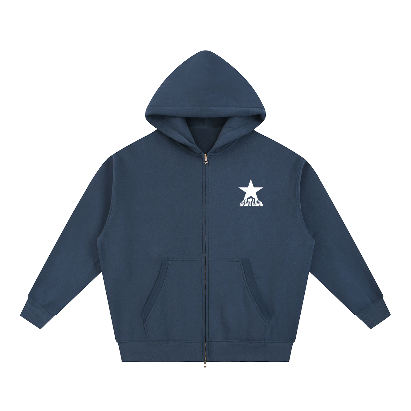 Great Grind Oversized Boxy Zip Hoodie
