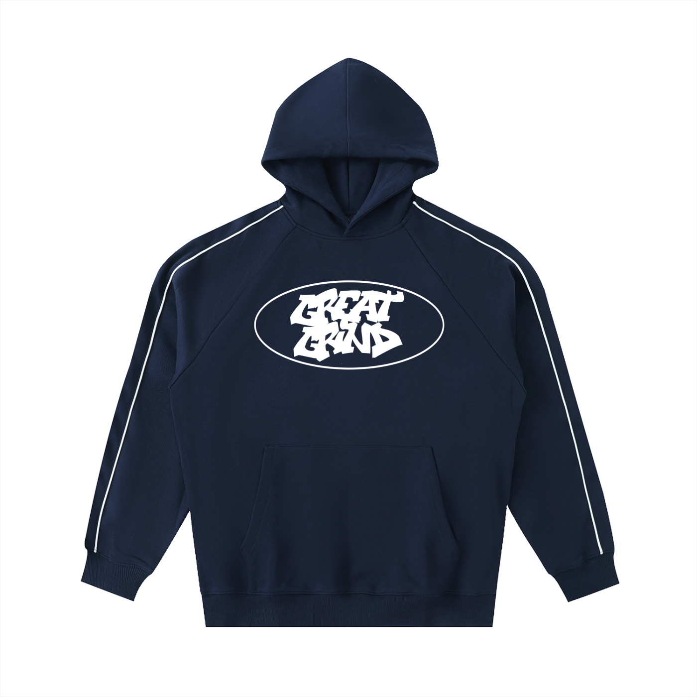Contrast Piping Raglan Hoodie