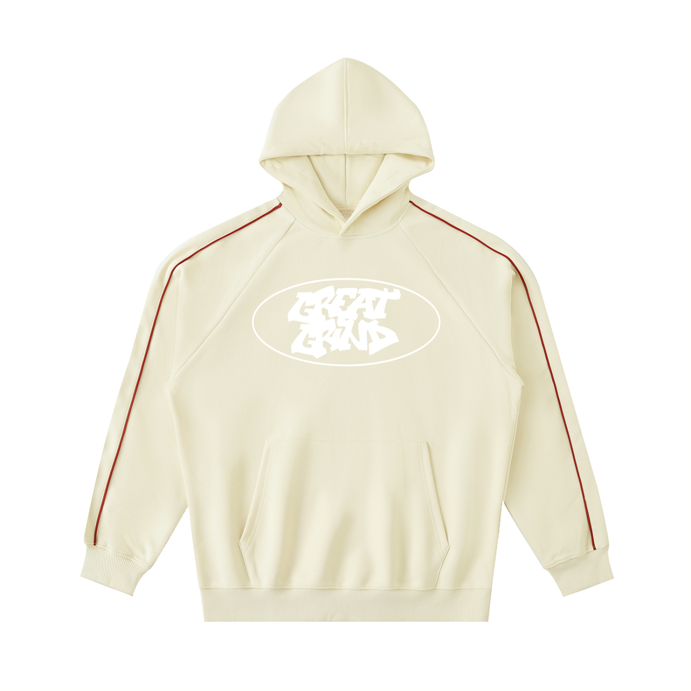 Contrast Piping Raglan Hoodie