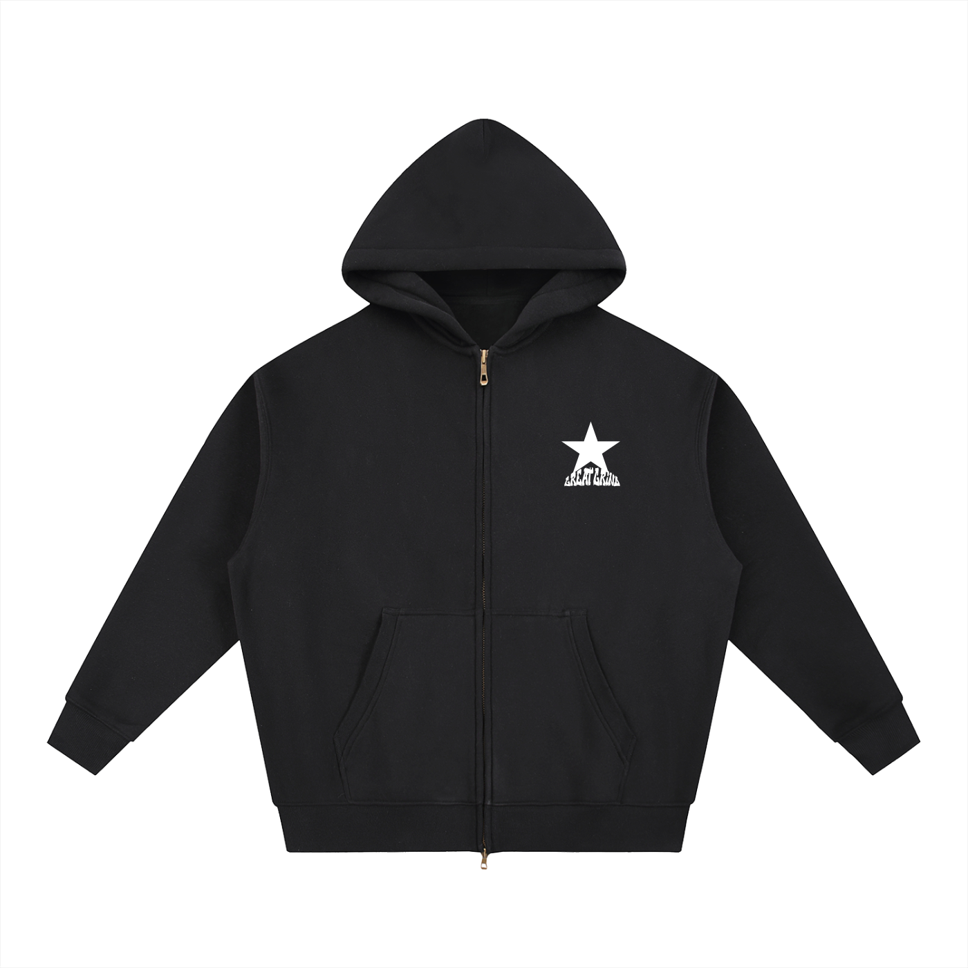 Great Grind Oversized Boxy Zip Hoodie