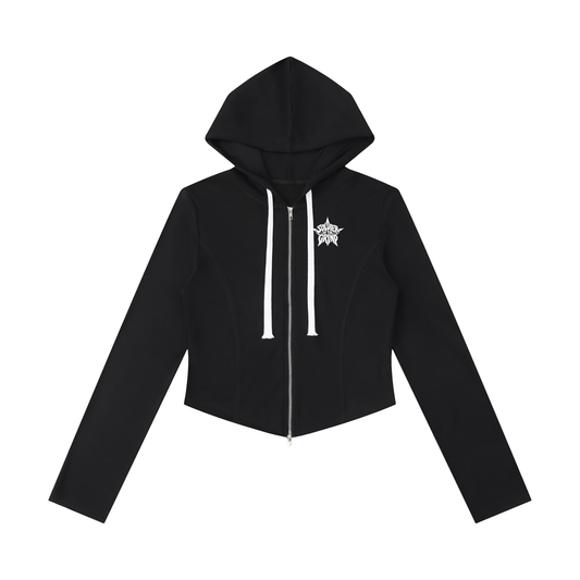 Women's Slim Cropped Soldier Of The Grind Zip Hoodie
