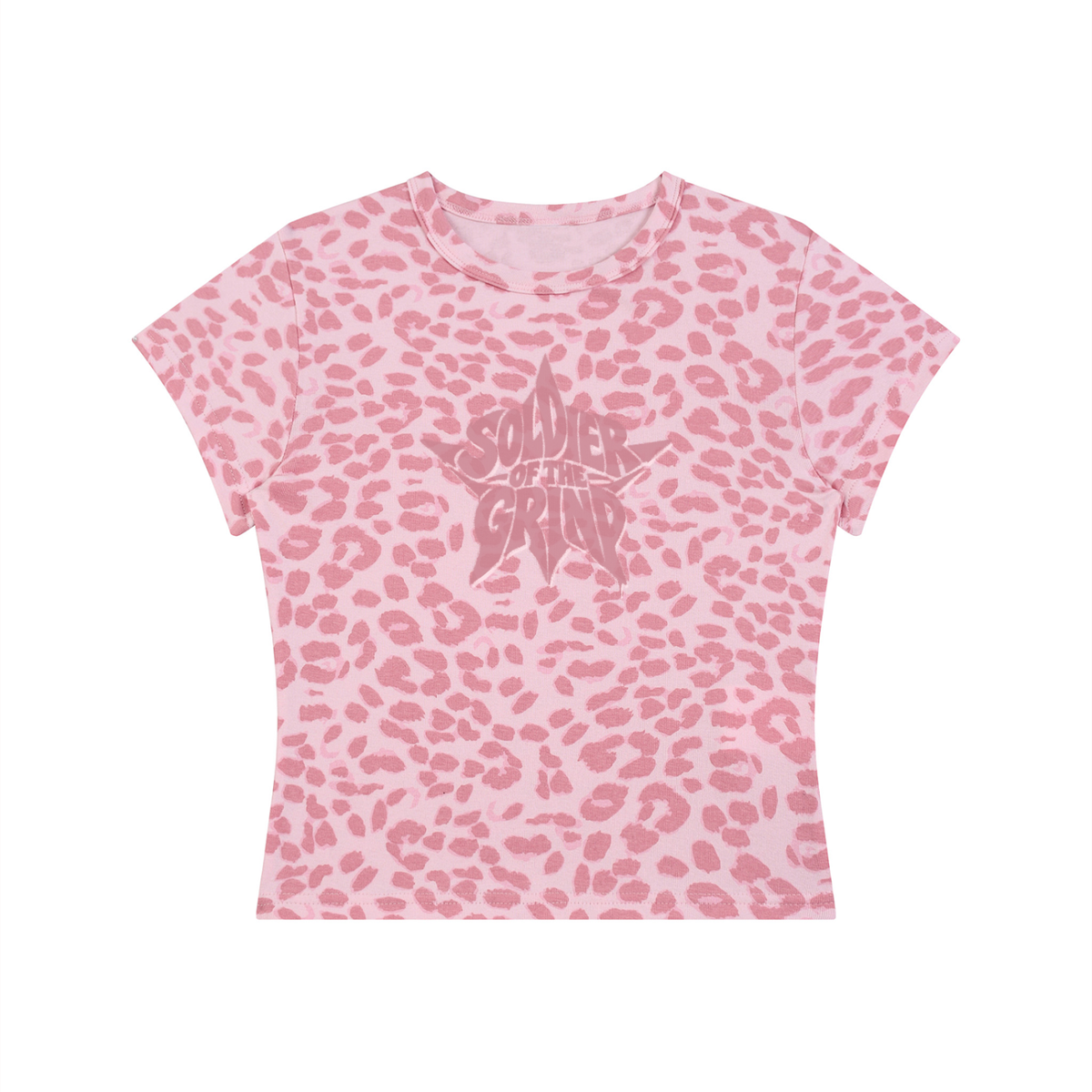 Women’s Leopard Print Crop T-Shirt
