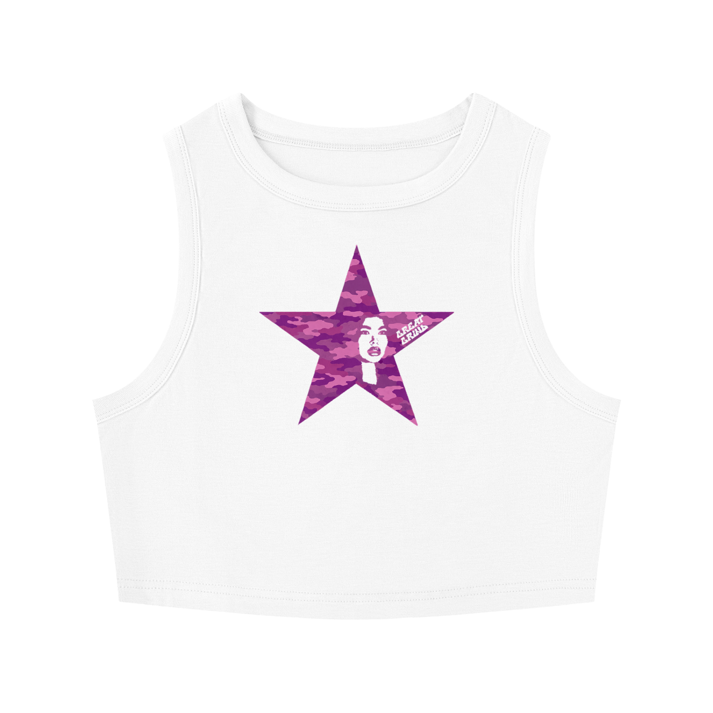 Pink Camo Women's Crop Tank Top