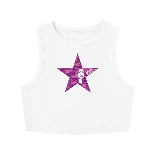 Pink Camo Women's Crop Tank Top