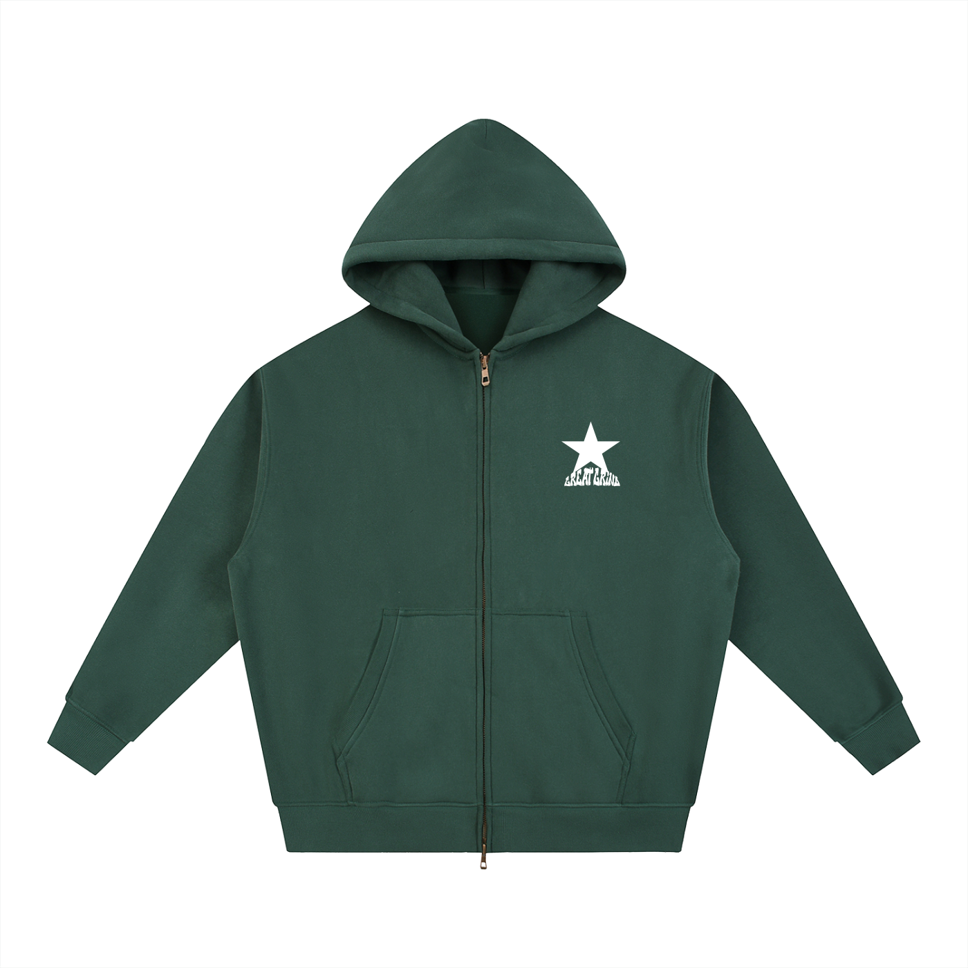 Great Grind Oversized Boxy Zip Hoodie