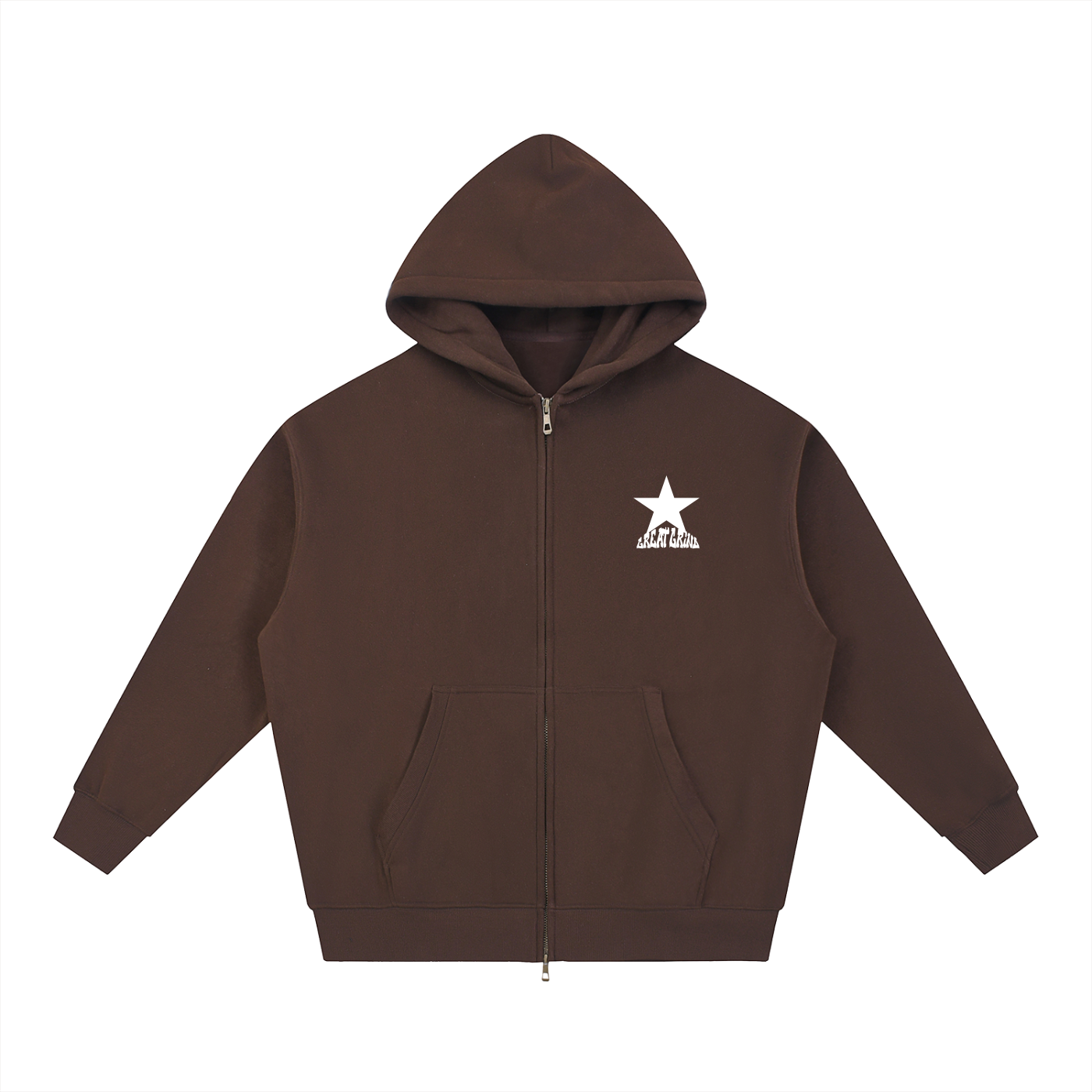 Great Grind Oversized Boxy Zip Hoodie